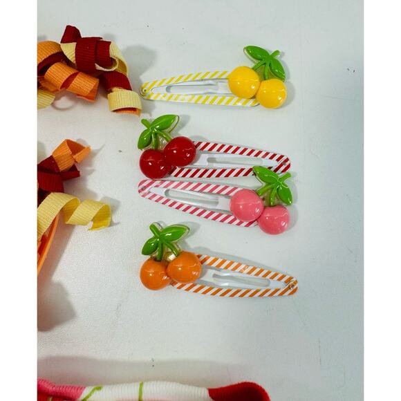 Gymboree Cherry Baby -7 Piece Accessory Lot Elastic Barrette Headband - Picture 3 of 4